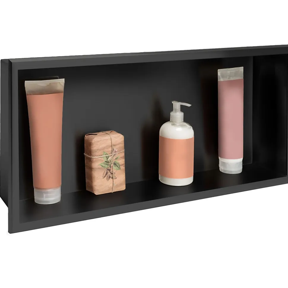 ÉTAGÈRE D'ENCASTREMENT POUR SALLE DE BAINS REA 6 30X60X10 BLACK