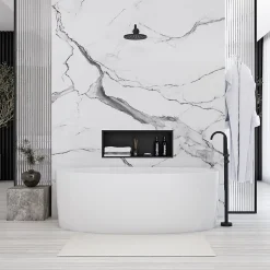 ÉTAGÈRE D'ENCASTREMENT POUR SALLE DE BAINS REA 6 30X60X10 BLACK