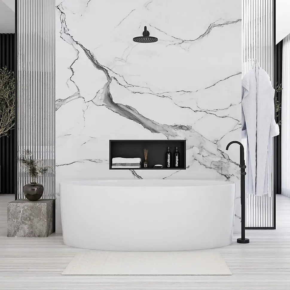 ÉTAGÈRE D'ENCASTREMENT POUR SALLE DE BAINS REA 6 30X60X10 BLACK