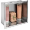ÉTAGÈRE D'ENCASTREMENT POUR SALLE DE BAINS REA 1 30X30X10 BRUSH STEEL