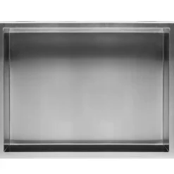 ÉTAGÈRE D'ENCASTREMENT POUR SALLE DE BAINS REA 2 30X45X10 BRUSH STEEL
