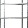Étagère en acier galvanisé argenté Schulte Regalwelt Powermax H. 180 x L. 75 x P. 35 cm