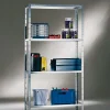 Étagère en acier galvanisé argenté Schulte Regalwelt Powermax H. 180 x L. 60 x P. 40 cm