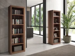 Étagère en Bois de Noyer Naturel pour un Intérieur Élégant