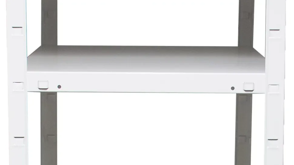 Étagère en métal blanc Schulte Regalwelt Powermax H. 190 x L. 100 x P. 40 cm