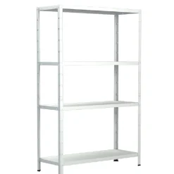 Étagère en métal blanc Schulte Regalwelt Powermax H. 200 x L. 100 x P. 50 cm