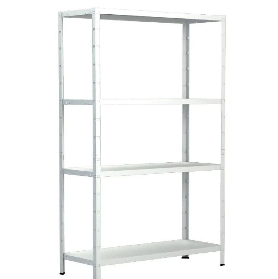 Étagère en métal blanc Schulte Regalwelt Powermax H. 200 x L. 100 x P. 50 cm