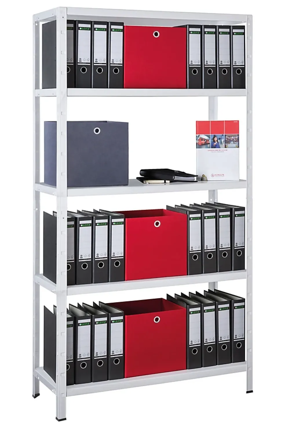 Étagère en métal blanc Schulte Regalwelt Powermax H. 200 x L. 100 x P. 50 cm