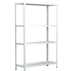 Étagère en métal blanc Schulte Regalwelt Powermax H. 180 x L. 90 x P. 40 cm