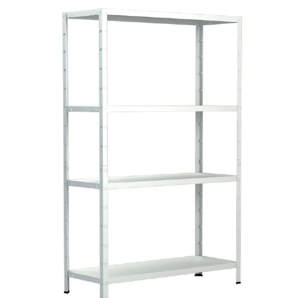 Étagère en métal blanc Schulte Regalwelt Powermax H. 180 x L. 90 x P. 40 cm