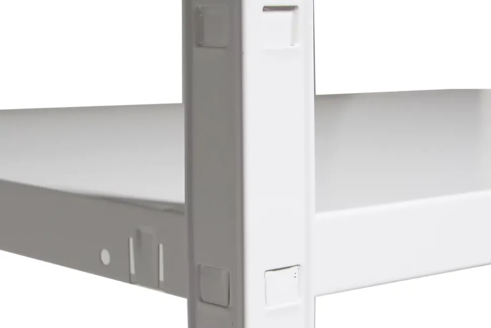 Étagère en métal blanc Schulte Regalwelt Powermax H. 180 x L. 90 x P. 40 cm