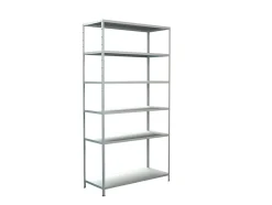 Étagère en métal blanc Schulte Regalwelt Powermax H. 200 x L. 100 x P. 30 cm