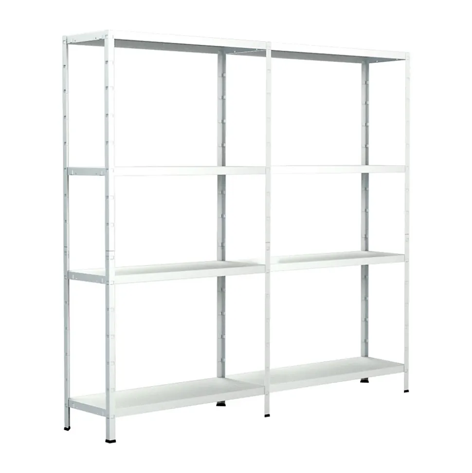 Étagère en métal blanc Schulte Regalwelt Powermax H. 180 x L. 160 x P. 40 cm