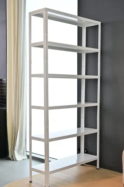 Étagère en métal blanc Schulte Regalwelt Powermax H. 180 x L. 80 x P. 40 cm