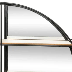 Étagère en métal et fibres de bois avec miroir