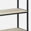 Étagère en métal noir et décor bois - Loft - bibliothèque 3 niveaux. 120x30x80cm