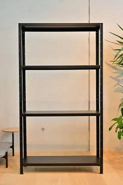 Étagère en métal noir Schulte Powermax H. 180 x L. 60 x P. 40 cm