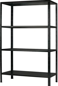 Étagère en métal noir Schulte Regalwelt Powermax H. 190 x L. 100 x P. 40 cm