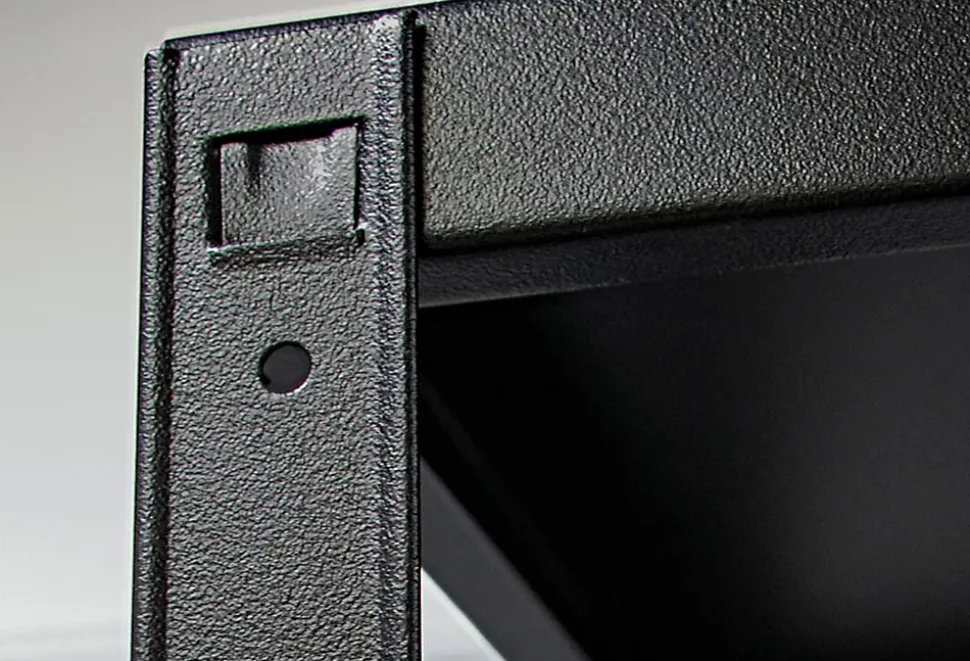 Étagère en métal noir Schulte Regalwelt Powermax H. 200 x L. 100 x P. 50 cm