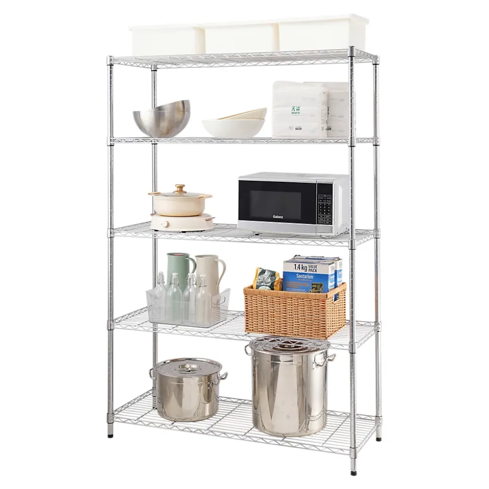 Étagère garde manger en acier H. 178,7 x L. 121,4 x P. 46 cm