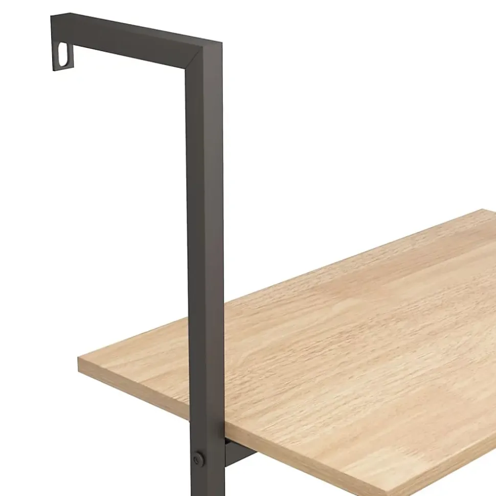 Étagère inclinée à 5 niveaux Marron clair et noir 64x35x185cm vidaXL