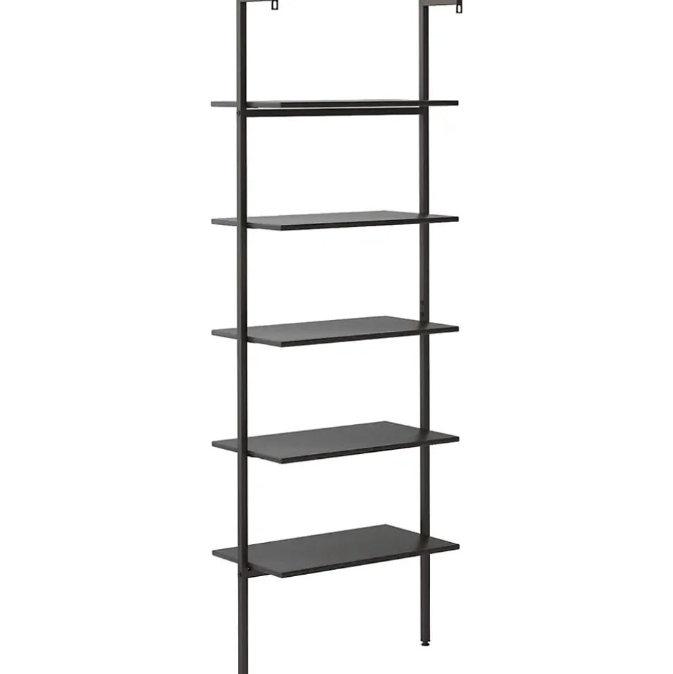 Étagère inclinée à 5 niveaux Noir 64x35x185 cm vidaXL