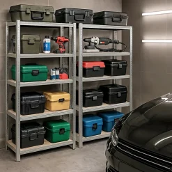 Étagère modulable 90 cm acier galvanisé charge maximale 875kg - L90xP40xH180 cm