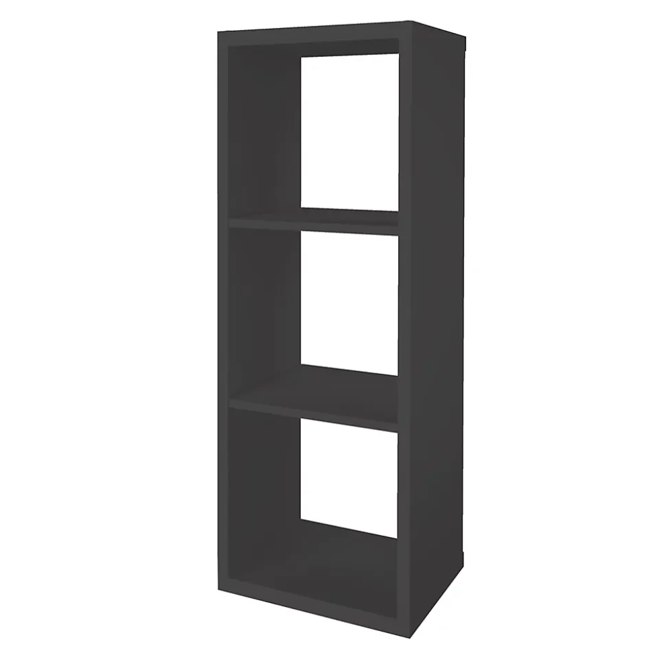 Étagère modulable 3 cubes avec 2 portes GoodHome Mixxit anthracite