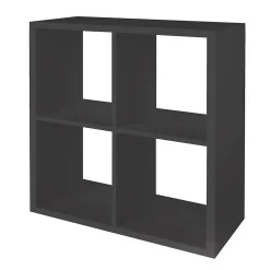 Étagère modulable 4 cubes avec 2 portes GoodHome Mixxit anthracite