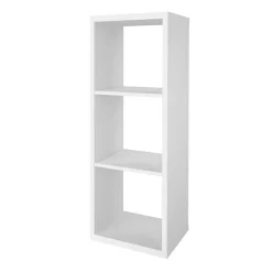 Étagère modulable 3 cubes avec 2 portes GoodHome Mixxit blanc