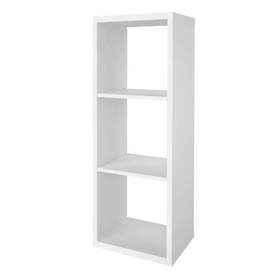 Étagère modulable 3 cubes avec 2 portes GoodHome Mixxit blanc