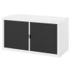 Étagère modulable 2 cubes avec 2 portes en métal GoodHome Mixxit blanc