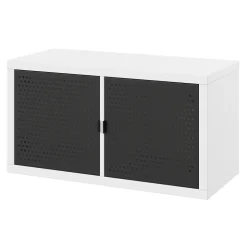 Étagère modulable 2 cubes avec 2 portes en métal GoodHome Mixxit blanc