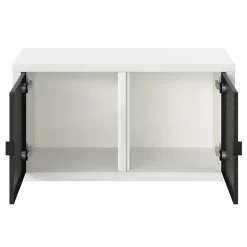 Étagère modulable 2 cubes avec 2 portes en métal GoodHome Mixxit blanc