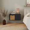 Étagère modulable 2 cubes avec 1 porte et boîte de rangement GoodHome Mixxit noir