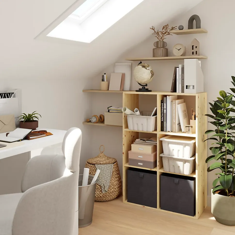 Étagère modulable 6 cubes en pin GoodHome Mixxit l. 70,9 x H. 105,4 cm