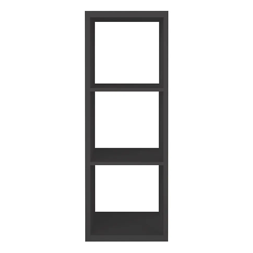 Étagère modulable 3 cubes GoodHome Mixxit anthracite l. 38,9cm x H. 108cm