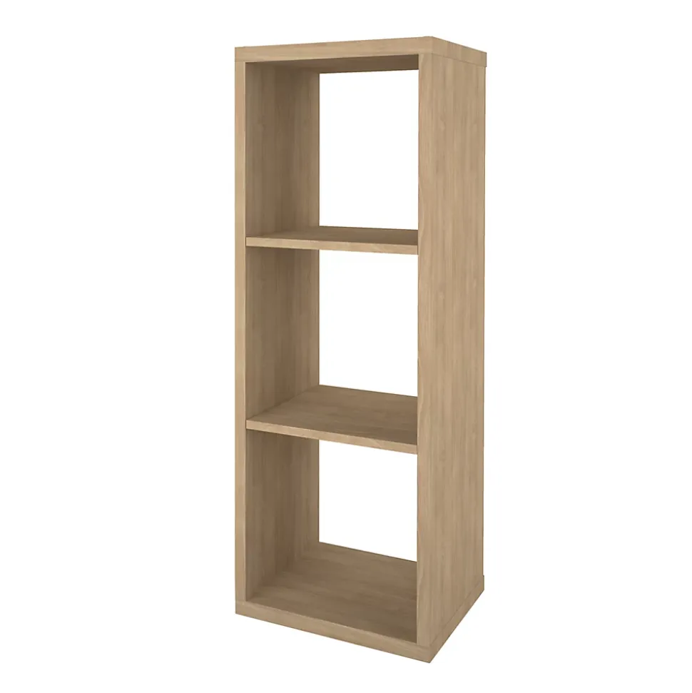 Étagère modulable 3 cubes GoodHome Mixxit effet chêne l. 38,9cm x H. 108cm