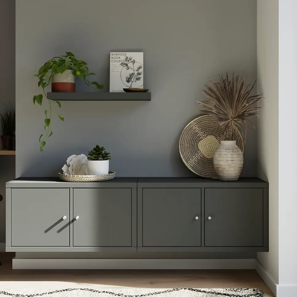 Étagère modulable 2 cubes GoodHome Mixxit anthracite l. 38,8 x H. 73,5 cm