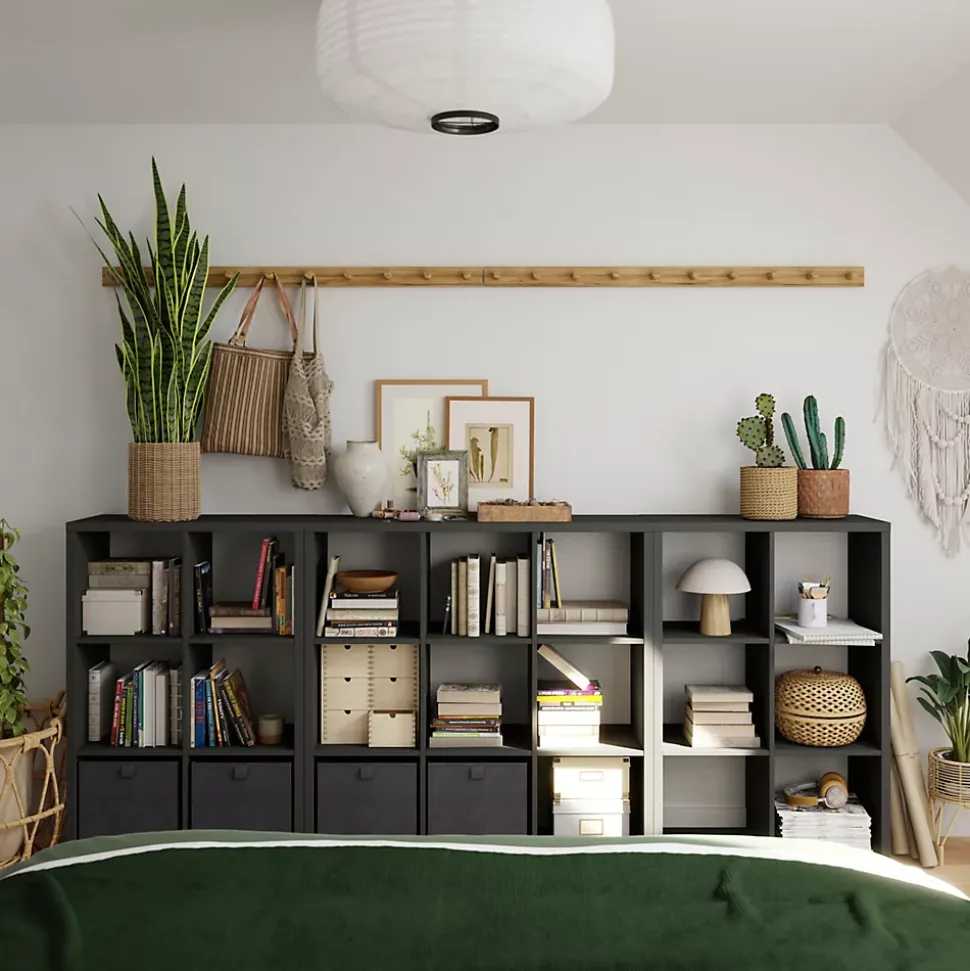Étagère modulable 9 cubes GoodHome Mixxit anthracite l. 108,1cm x H. 108cm