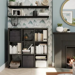 Étagère modulable 9 cubes GoodHome Mixxit anthracite l. 108,1cm x H. 108cm