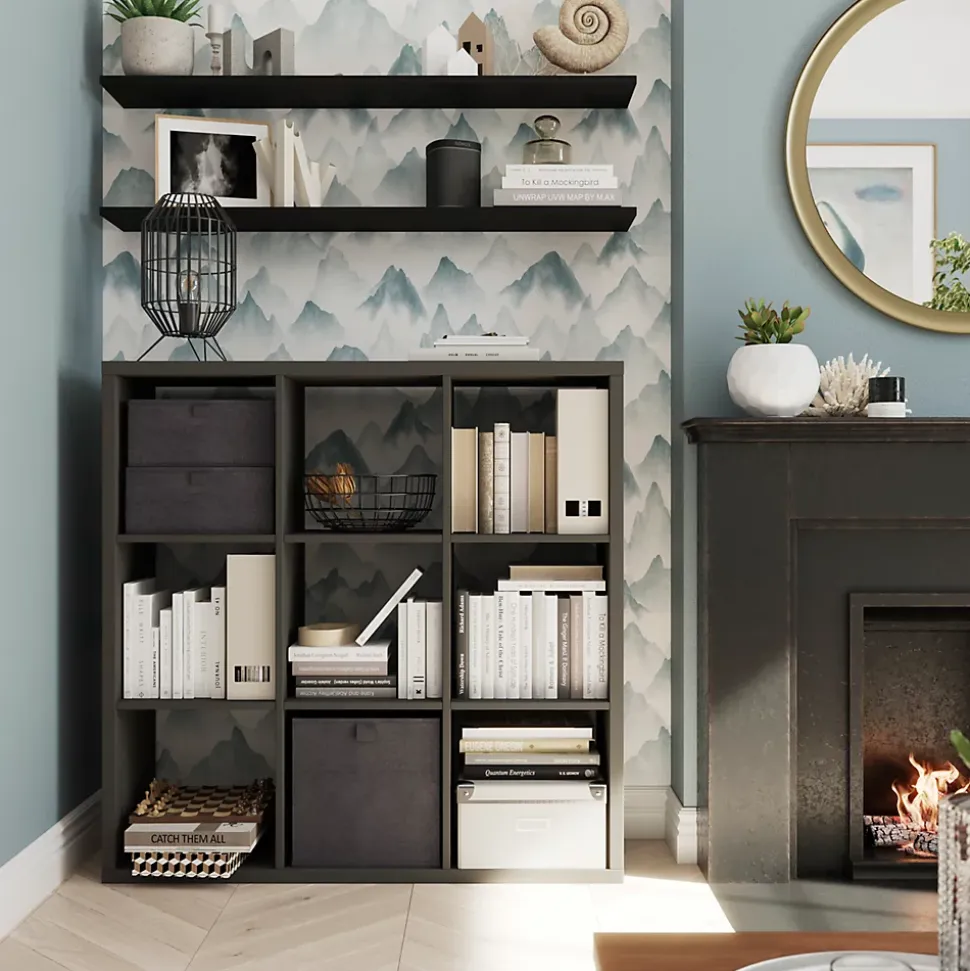 Étagère modulable 9 cubes GoodHome Mixxit anthracite l. 108,1cm x H. 108cm