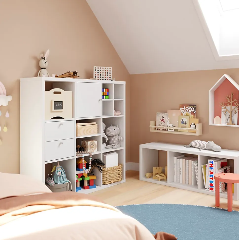 Étagère modulable 8 cubes GoodHome Mixxit blanc l. 73,5cm x H. 142,6cm