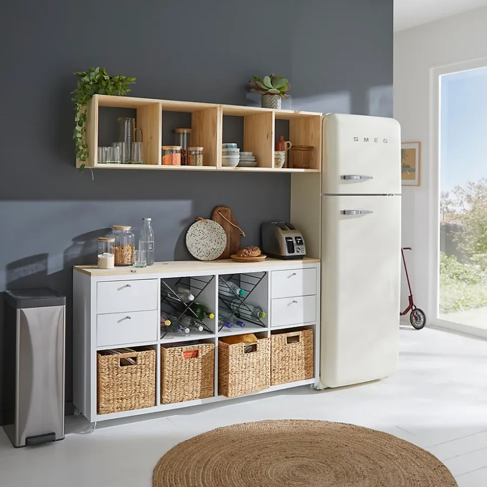 Étagère modulable 8 cubes GoodHome Mixxit blanc l. 73,5cm x H. 142,6cm