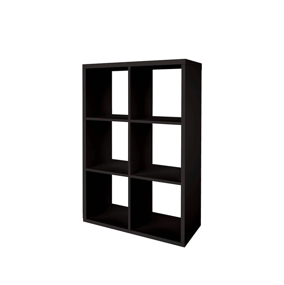 Étagère modulable 6 cubes GoodHome Mixxit noir