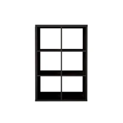 Étagère modulable 6 cubes GoodHome Mixxit noir