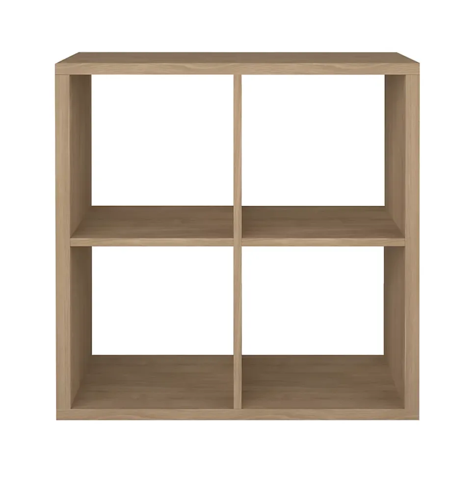 Étagère modulable 4 cubes GoodHome Mixxit effet chêne l. 73,5cm x H. 73,4cm