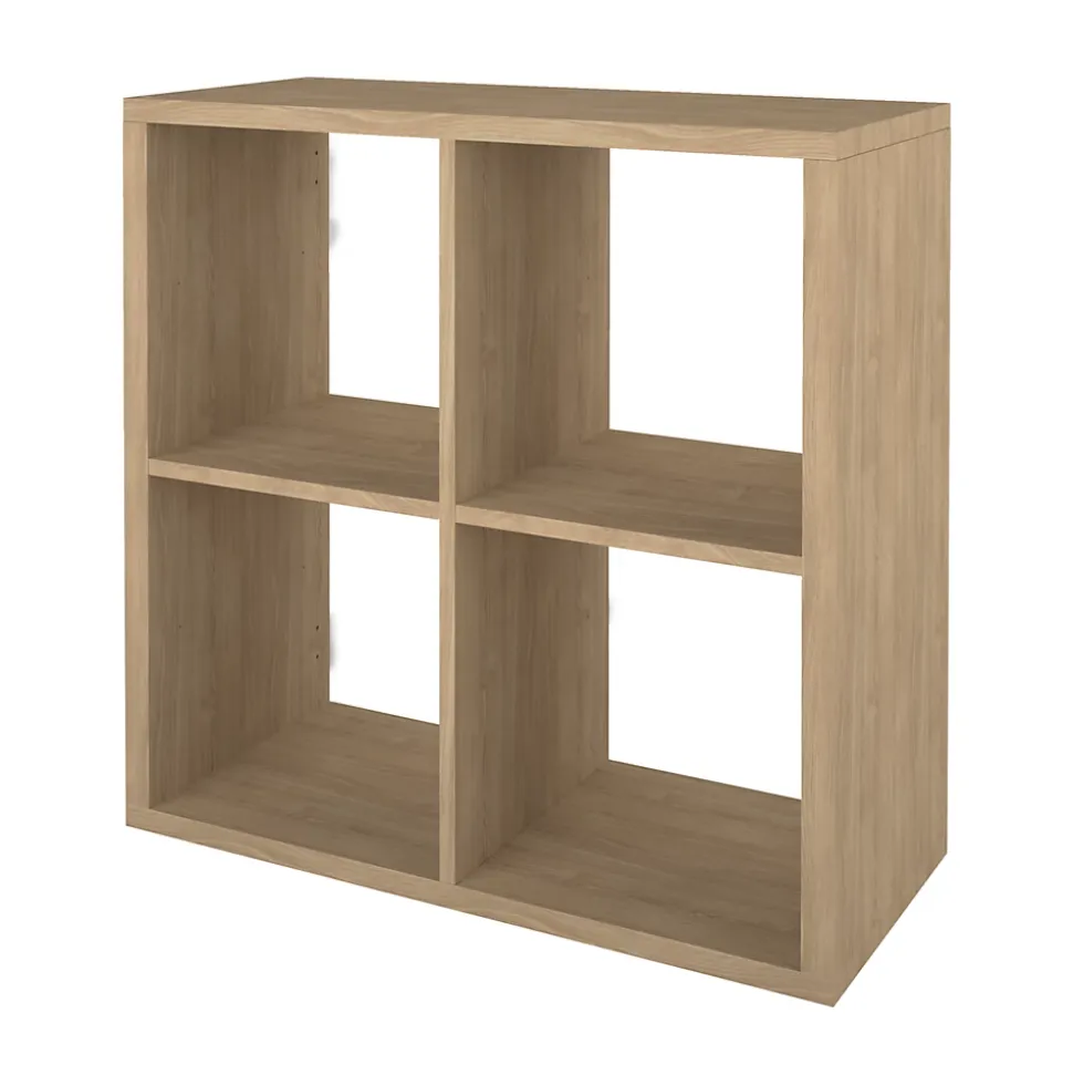 Étagère modulable 4 cubes GoodHome Mixxit effet chêne l. 73,5cm x H. 73,4cm