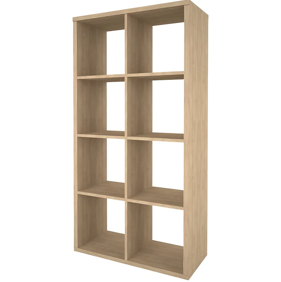 Étagère modulable 8 cubes GoodHome Mixxit effet chêne l. 73,5cm x H. 142,6cm