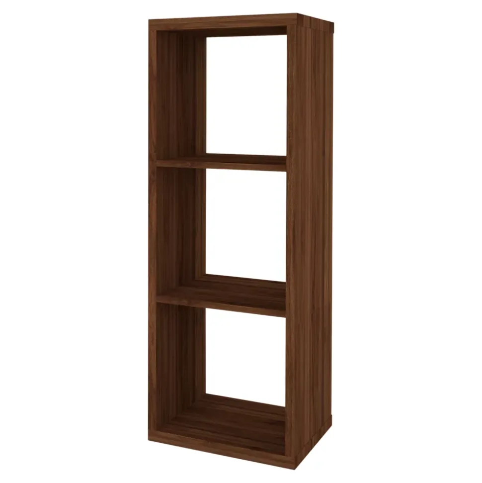 Étagère modulable 3 cubes GoodHome Mixxit effet noyer